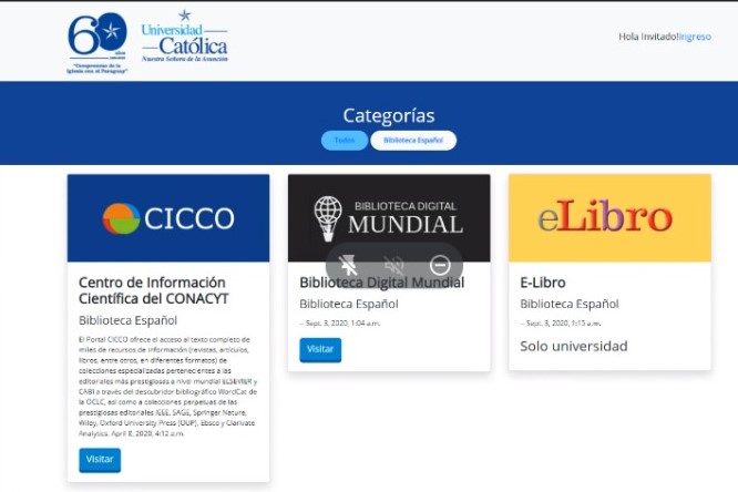 Biblioteca Virtual disponible para docentes y alumnos de la UC