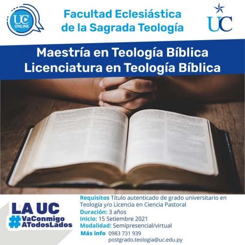 Maestría en Teología Bíblica y Licenciatura en Teología Bíblica - UC